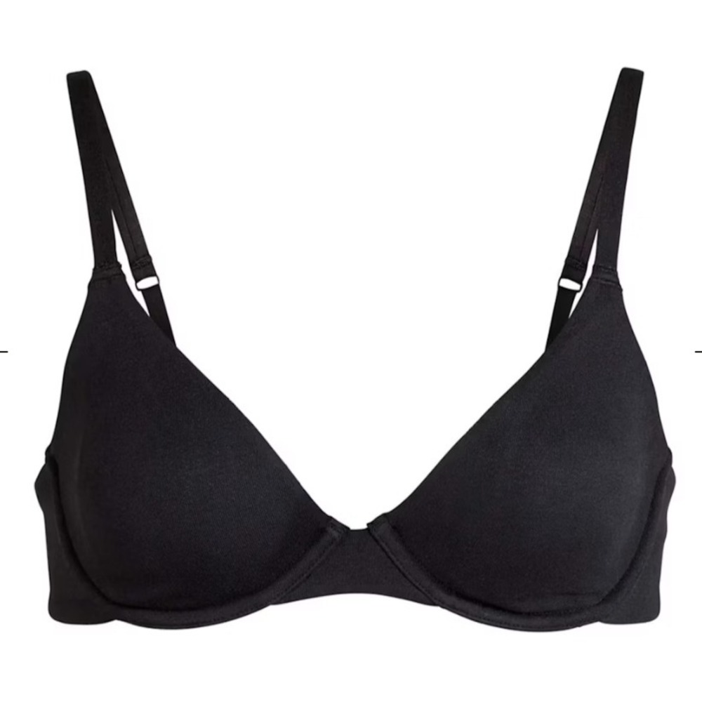 Skims Cotton Jersey T-Shirt Bra BR-UWR-0637 Soot, 32A